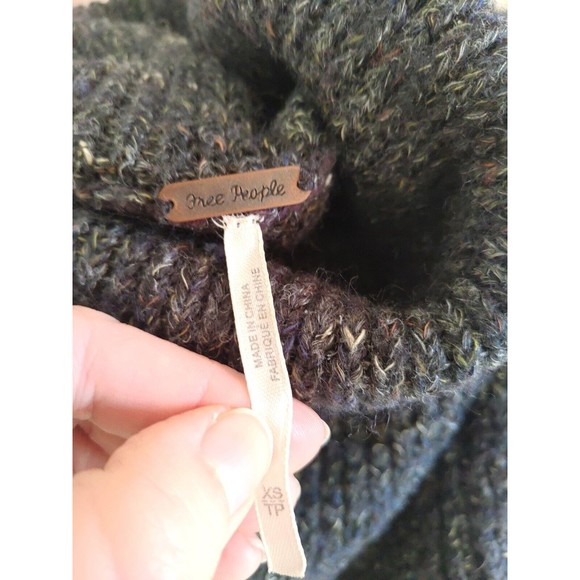 free people women's sweater XS Gray Cropped Wool - Picture 5 of 5